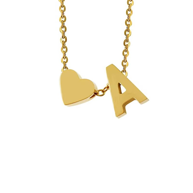 Initials Heart Necklace