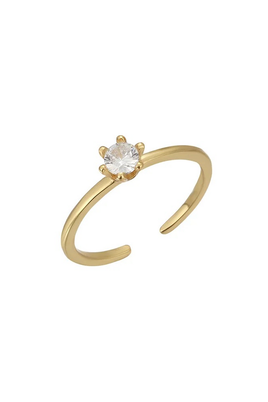S925 Solitaire Toe Ring