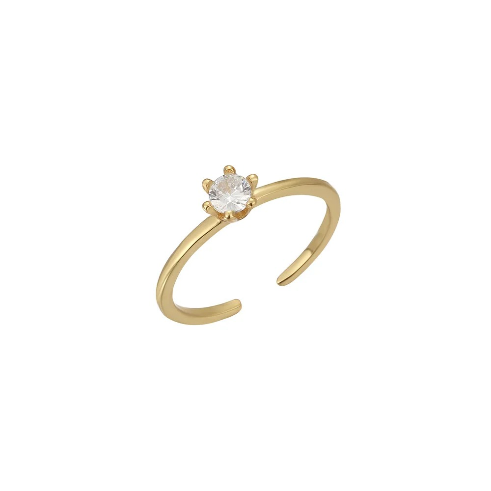 S925 Solitaire Toe Ring