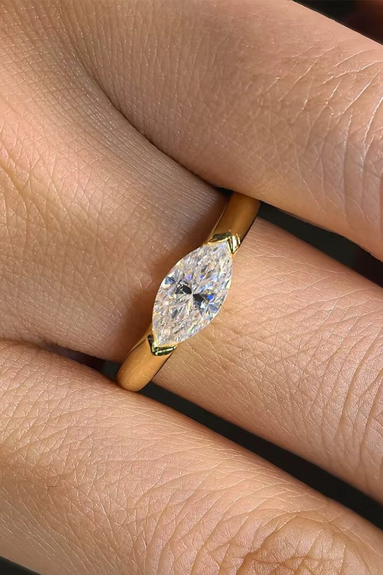S925 Marquise Cut 1ct Moisannite Ring