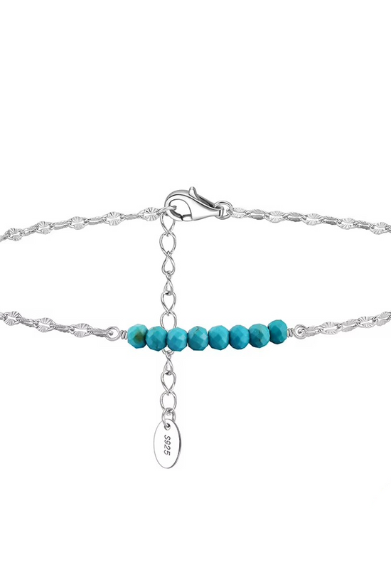 S925 Turquoise Stones Anklet