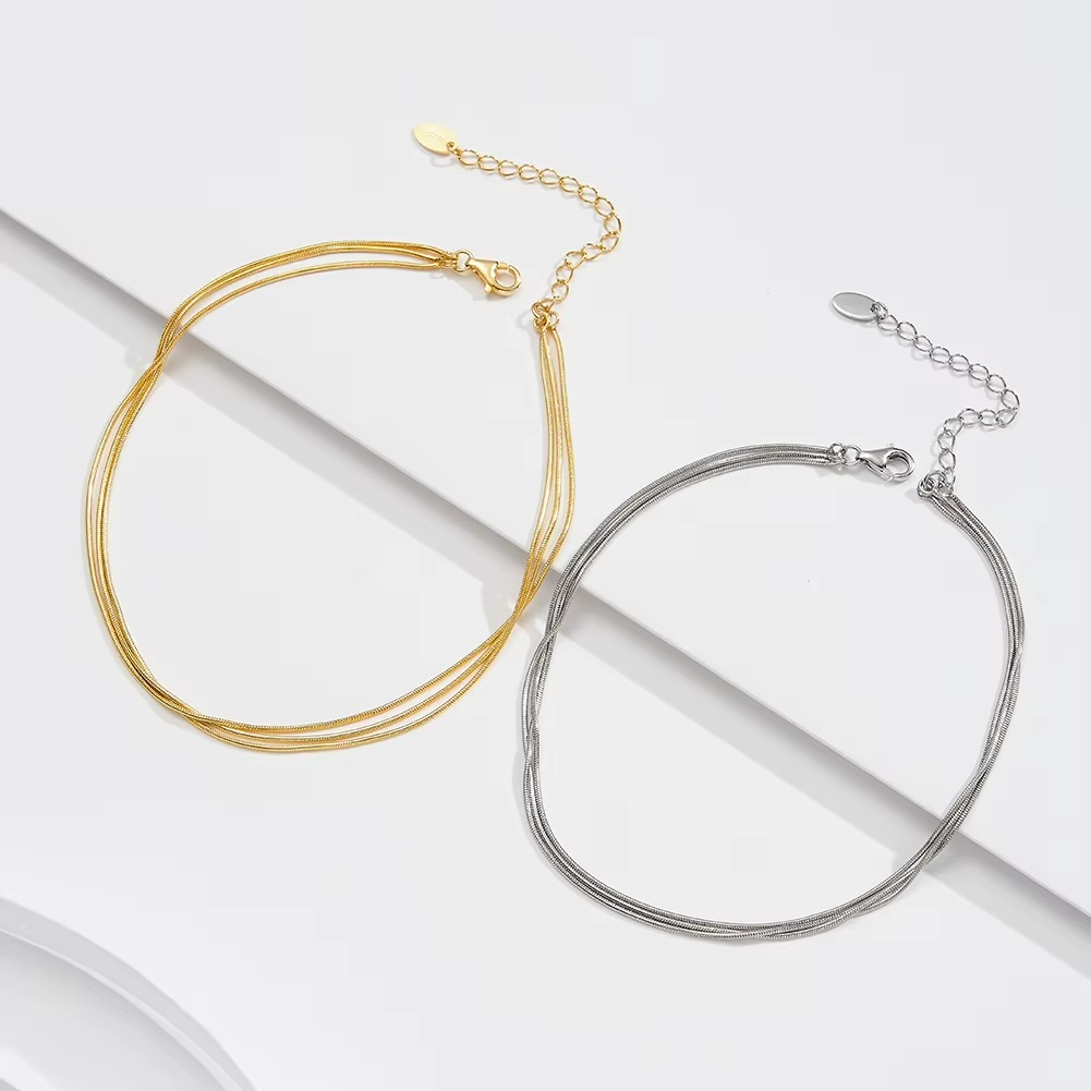 S925 Triple Layer Anklet