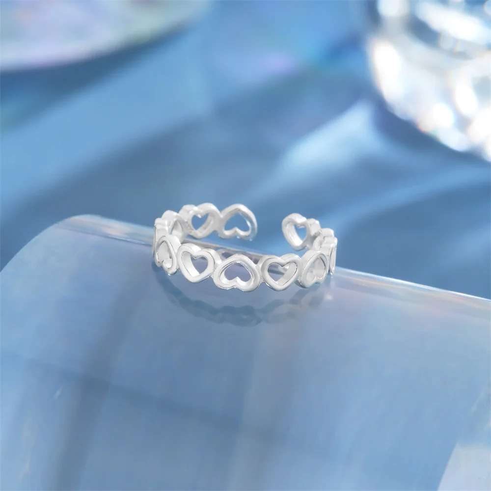 S925 Hearts Toe Ring
