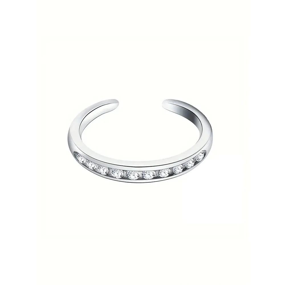 S925 Crystals Toe Ring