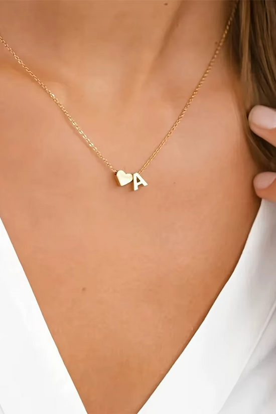 Initials Heart Necklace