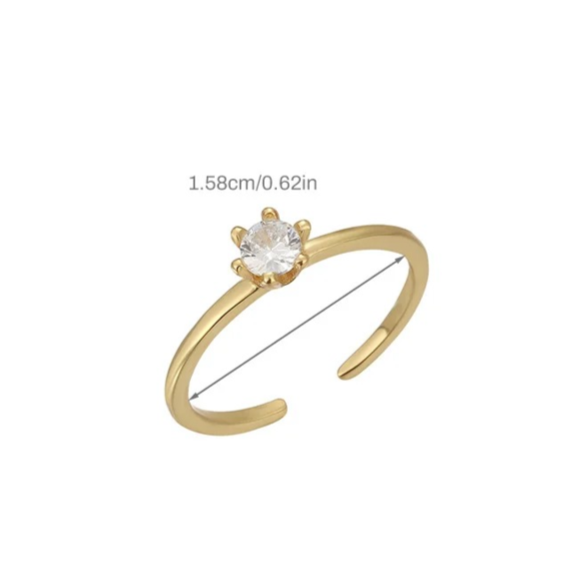 S925 Solitaire Toe Ring