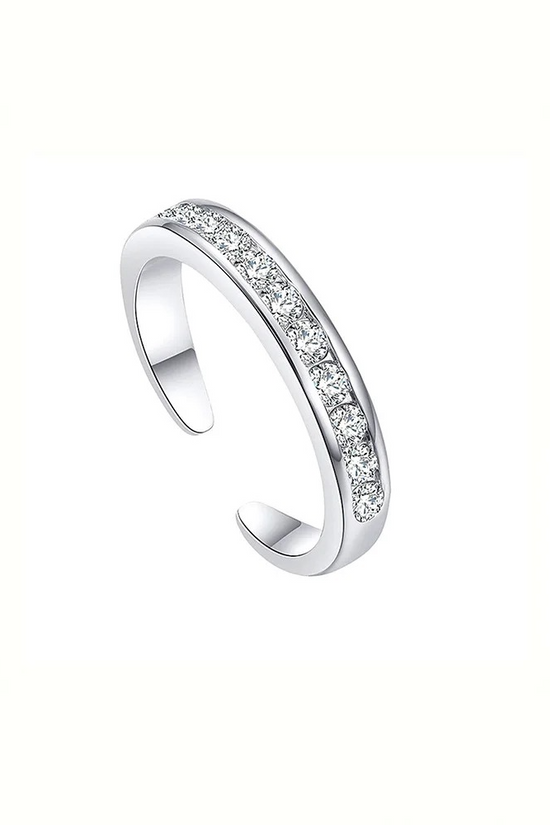 S925 Crystals Toe Ring