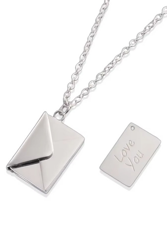 Love You Envelope Necklace