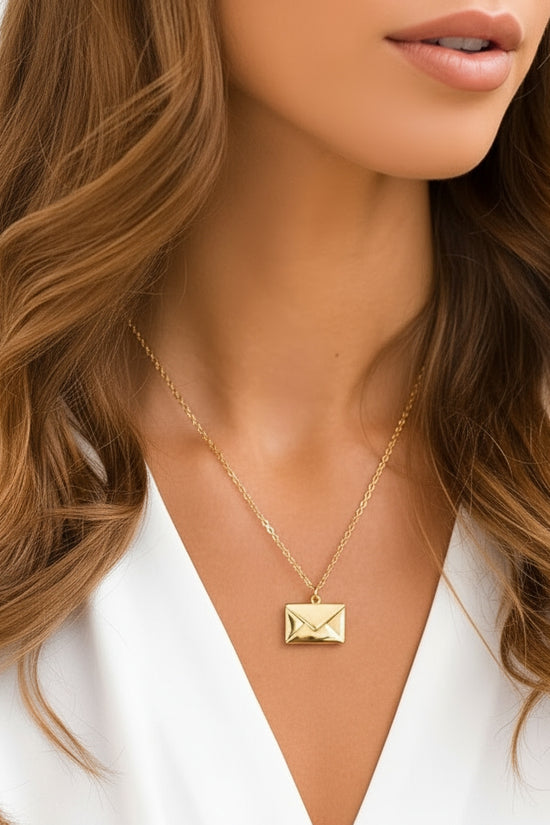 Love You Envelope Necklace