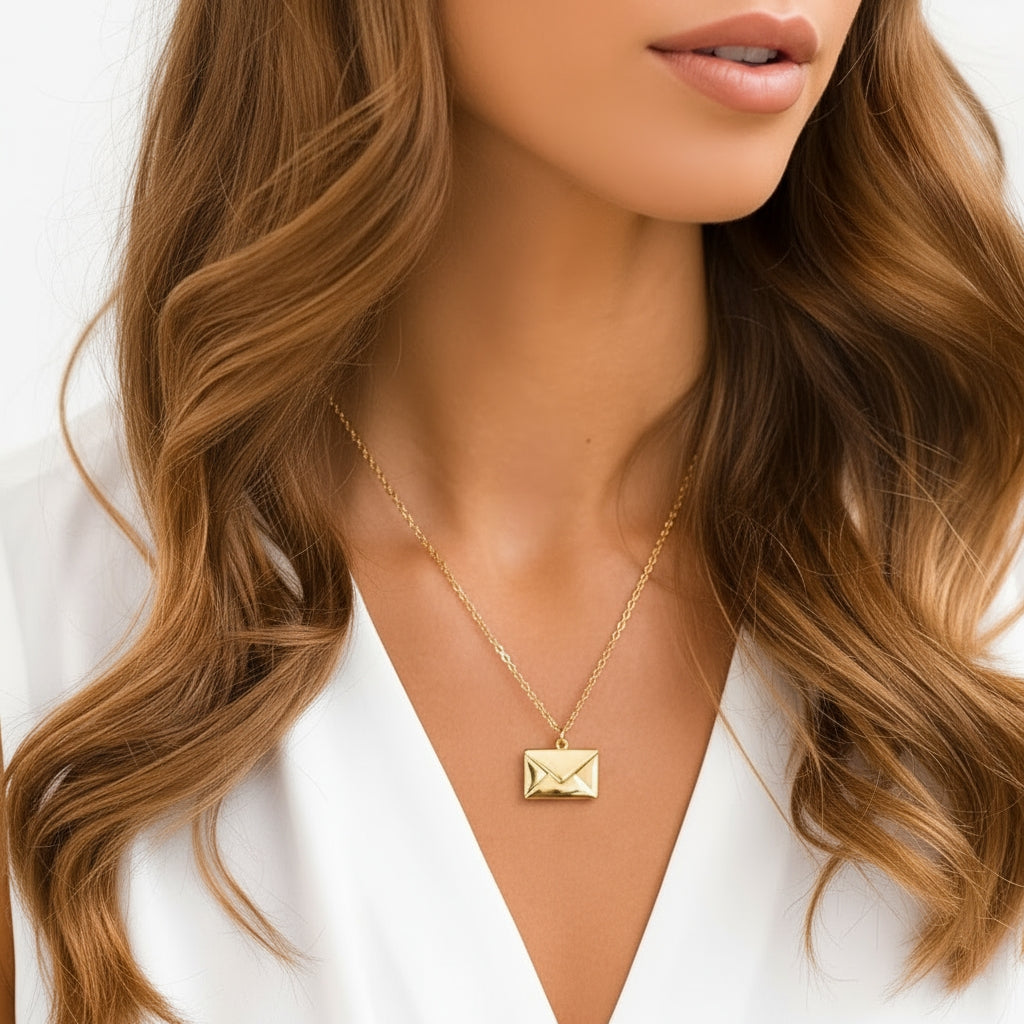 Love You Envelope Necklace