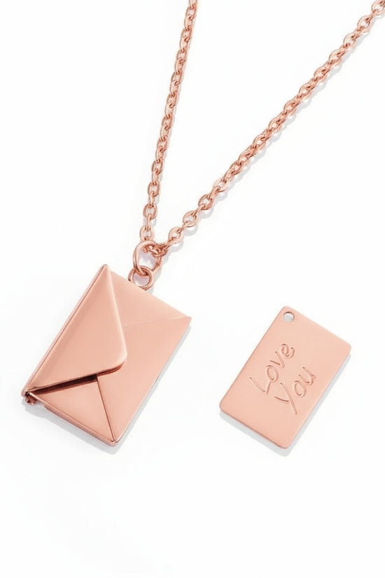 Love You Envelope Necklace