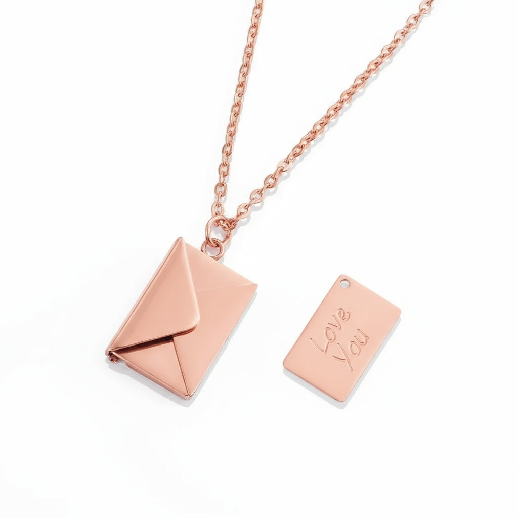 Love You Envelope Necklace