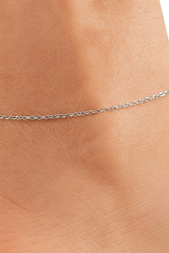 S925 Thin Chain Anklet