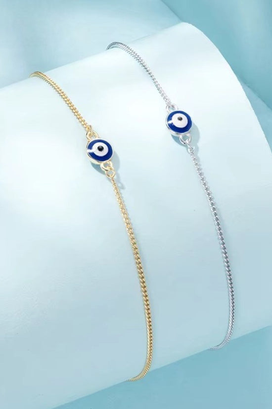 S925 Evil Eye Anklet
