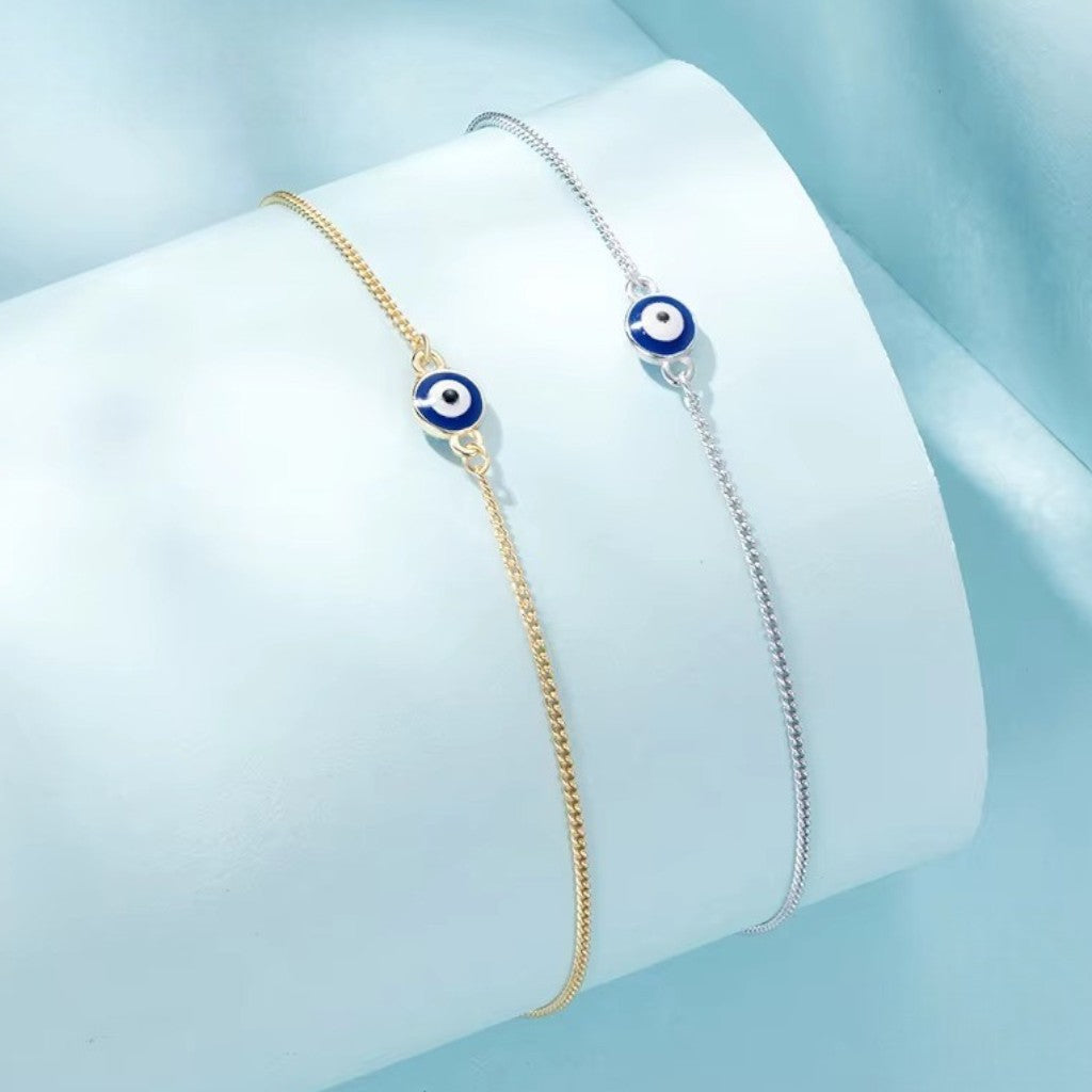 S925 Evil Eye Anklet