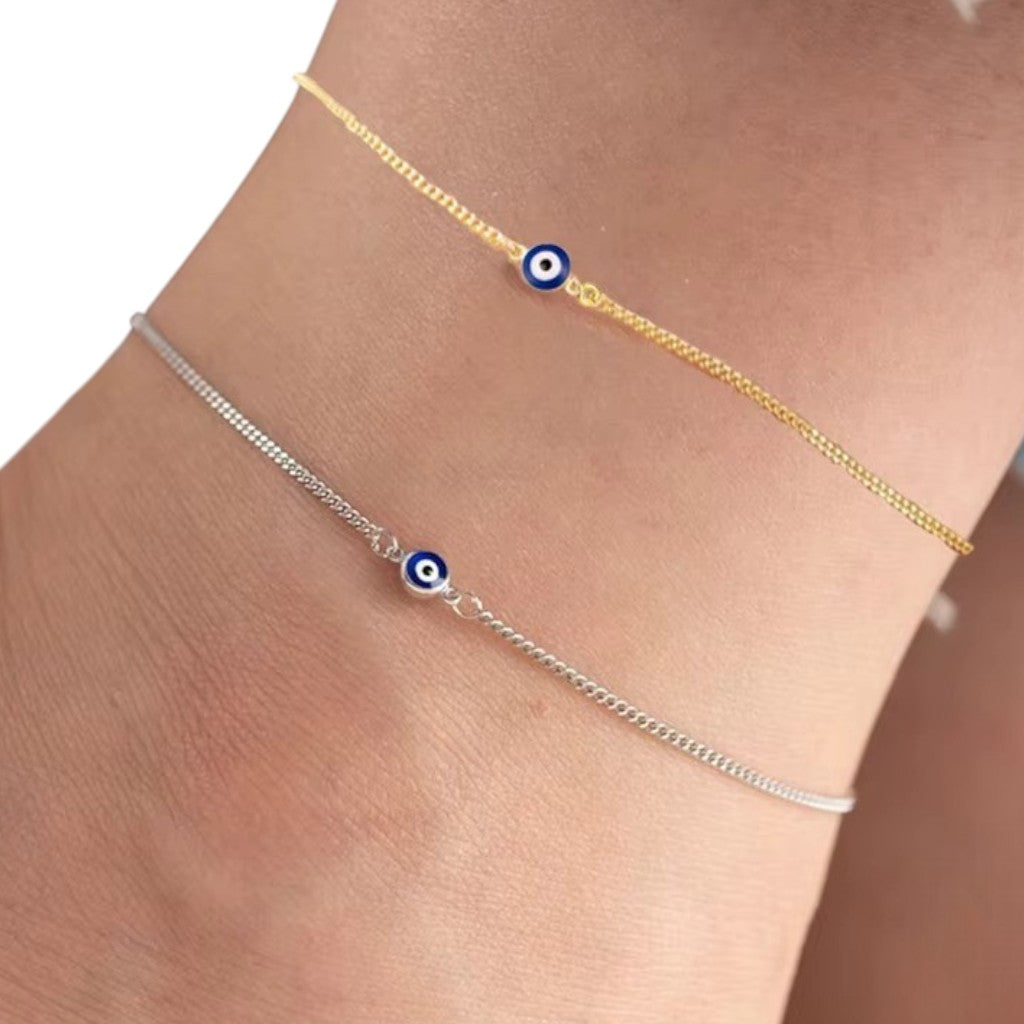S925 Evil Eye Anklet