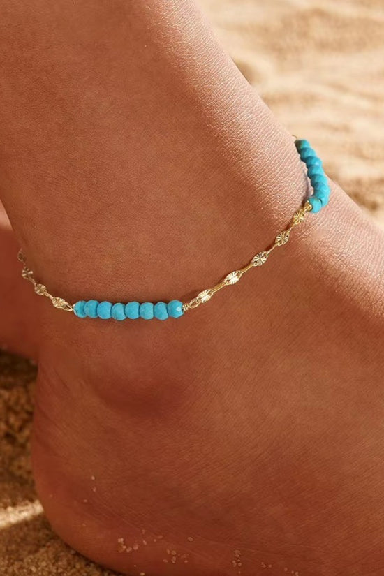 S925 Turquoise Stones Anklet